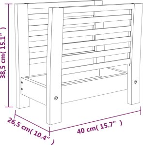 vidaXL Gazetownik, 40x26,5x38,5 cm, lite drewno orzechowe 6