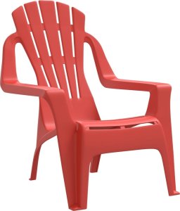 vidaXL Krzesła ogrodowe dla dzieci, 2 szt., czerwone 37x34x44 cm, PP 3