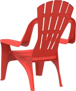 vidaXL Krzesła ogrodowe dla dzieci, 2 szt., czerwone 37x34x44 cm, PP 6
