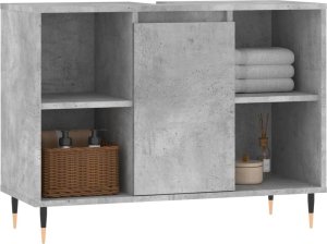 vidaXL Szafka łazienkowa, szarość betonu, 80x33x60 cm 3