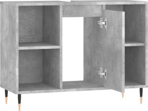 vidaXL Szafka łazienkowa, szarość betonu, 80x33x60 cm 5