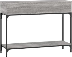 vidaXL Stolik konsolowy, szary dąb sonoma, 100x30,5x75 cm 6