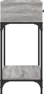 vidaXL Stolik konsolowy, szary dąb sonoma, 75x34,5x75 cm 5