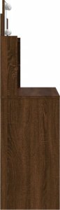 vidaXL Toaletka z oświetleniem LED, brązowy dąb, 96x40x142 cm 6