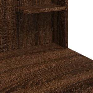 vidaXL Toaletka z oświetleniem LED, brązowy dąb, 96x40x142 cm 8