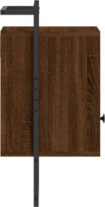 vidaXL Szafka nocna, wisząca, brązowy dąb, 40x30x61 cm 7