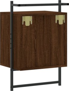 vidaXL Szafka nocna, wisząca, brązowy dąb, 40x30x61 cm 8
