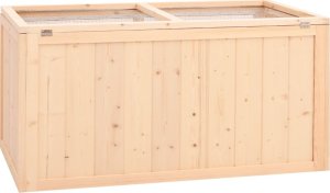 vidaXL Klatka dla chomika, 89,5x45x45 cm, lite drewno jodłowe 6