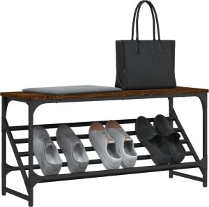 vidaXL Stojak na buty, brązowy dąb, 90x30x45 cm 3