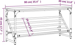 vidaXL Stojak na buty, brązowy dąb, 90x30x45 cm 9