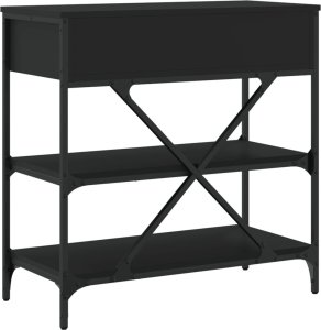 vidaXL Stolik konsolowy, czarny, 75x34,5x75 cm 7
