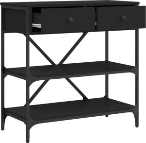 vidaXL Stolik konsolowy, czarny, 75x34,5x75 cm 8