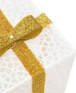 vidaXL Podświetlane prezenty świąteczne, 3 szt., 64 LED, ciepła biel 11