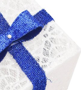 vidaXL Podświetlane prezenty świąteczne, 3 szt., 64 LED, ciepła biel 12