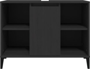 vidaXL Szafka pod umywalkę, czarna, 80x33x60 cm 6