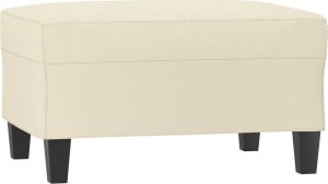 vidaXL Podnóżek, kremowy, 70x55x41 cm, sztuczna skóra 2