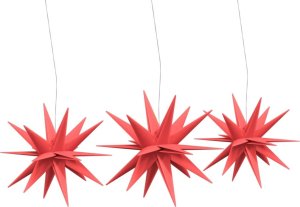 vidaXL Ozdoby świetlne z LED, 3 szt., składane, czerwone 4