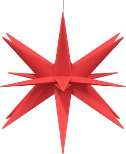 vidaXL Ozdoby świetlne z LED, 3 szt., składane, czerwone 6