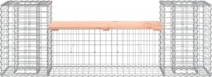 vidaXL Ławka ogrodowa z gabionem, 183x41x60,5 cm, drewno daglezjowe 3