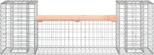 vidaXL Ławka ogrodowa z gabionem, 183x41x60,5 cm, drewno daglezjowe 5