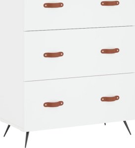 vidaXL Witrynka, biała, 69,5x34x180 cm, materiał drewnopochodny 7