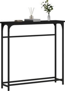 vidaXL Stolik konsolowy, czarny, 75x19,5x75 cm 3