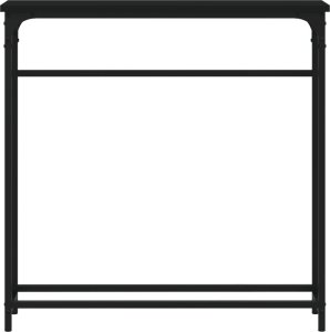 vidaXL Stolik konsolowy, czarny, 75x19,5x75 cm 4