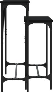 vidaXL Stoliki konsolowe, 2 szt., czarne 5