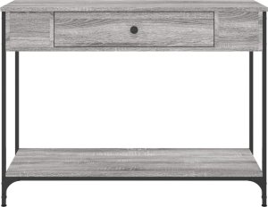vidaXL Stolik konsolowy, szary dąb sonoma, 100x34,5x75 cm 6