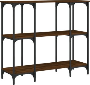 vidaXL Stolik konsolowy, brązowy dąb, 102x35x90 cm 2