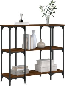 vidaXL Stolik konsolowy, brązowy dąb, 102x35x90 cm 3