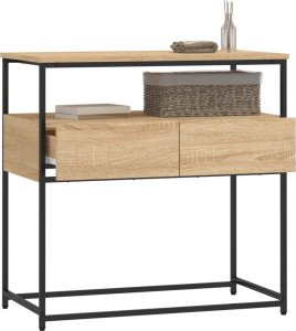 vidaXL Stolik konsolowy, dąb sonoma, 75x40x75 cm 4