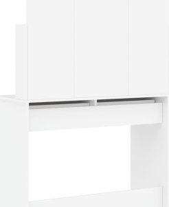 vidaXL Toaletka z lustrem, biała, 96x39x142 cm 7
