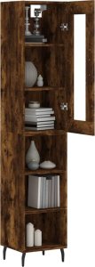 vidaXL Wysoka szafka, przydymiony dąb, 34,5x34x180 cm 3