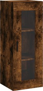 vidaXL Wysoka szafka, przydymiony dąb, 34,5x34x180 cm 5