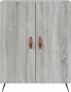 vidaXL Witrynka szary dąb sonoma 69,5x34x180cm materiał drewnopochodny 8