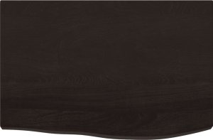 vidaXL Półka, ciemnobrązowa, 60x40x(2-4) cm, wykończone drewno dębowe 4