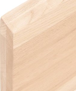 vidaXL Blat do łazienki, 100x50x(2-4) cm, surowe, lite drewno 7