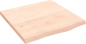 vidaXL Blat do łazienki, 60x60x(2-4) cm, surowe, lite drewno 2