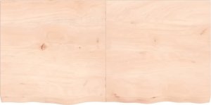vidaXL Blat do łazienki, 120x60x(2-6) cm, surowe, lite drewno 3