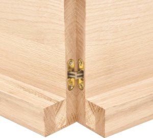 vidaXL Blat do łazienki, 120x60x(2-6) cm, surowe, lite drewno 7