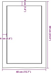 vidaXL Blat do łazienki, 40x60x(2-4) cm, lite drewno 9