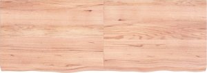 vidaXL Blat do łazienki, jasnobrązowy, 140x50x(2-6) cm, lite drewno 3