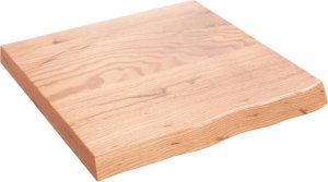 vidaXL Blat do łazienki, jasnobrązowy, 60x60x(2-6) cm, lite drewno 2