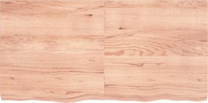 vidaXL Blat do łazienki, jasnobrązowy, 120x60x(2-6) cm, lite drewno 3