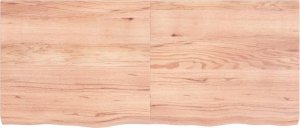 vidaXL Blat do łazienki, jasnobrązowy, 140x60x(2-6) cm, lite drewno 3