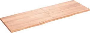vidaXL Blat do łazienki, jasnobrązowy, 180x60x(2-4) cm, lite drewno 2
