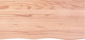 vidaXL Blat do stołu, jasnobrązowy, 100x50x(2-4)cm, lite drewno dębowe 3