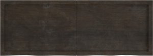 vidaXL Blat stołu, ciemnobrązowy, 140x50x(2-6) cm, lite drewno dębowe 4