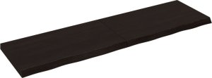 vidaXL Blat stołu, ciemnobrązowy, 180x50x(2-6) cm, lite drewno dębowe 2